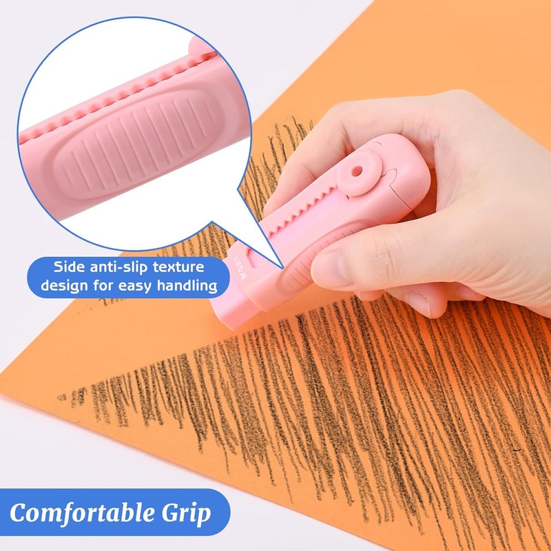 MG 4Pcs Sliding Retractable Pencil Erasers, Cute Pastel Colored Soft Rubber Stick Mechanical Eraser, Push-Pull Large White Erasers for Art Drawing School Stationery Supplies - Image 5